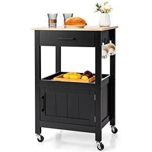 Giantex Rolling Kitchen Island Cart with Storage