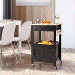 Giantex Rolling Kitchen Island Cart with Storage