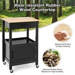 Giantex Rolling Kitchen Island Cart with Storage