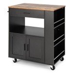 Rolling Kitchen Island Cart with Drawer & Towel Rack