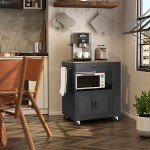 Rolling Kitchen Island Cart with Drawer & Towel Rack