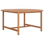 Teak Wood Outdoor Garden Table - 150x76cm Brown