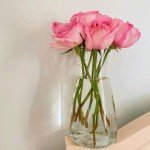 DARENYI Modern Clear Glass Decorative Flower Vase