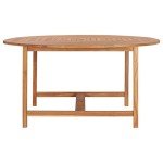 Teak Wood Outdoor Garden Table - 150x76cm Brown