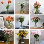 DARENYI Modern Clear Glass Decorative Flower Vase