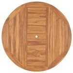 Teak Wood Outdoor Garden Table - 150x76cm Brown