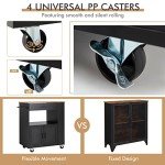 Rolling Kitchen Island Cart with Drawer & Towel Rack