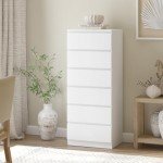 White 6-Drawer Dresser Chest Storage Organizer