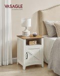 Farmhouse Nightstand Set with Barn Door - 2 Pieces