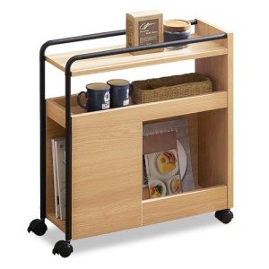 Slim Wood Grain Dining and Kitchen Storage Wagon