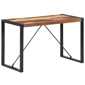 Industrial Acacia Wood Dining Table with Steel Legs