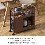 Slim Wood Grain Dining and Kitchen Storage Wagon