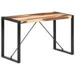 Industrial Acacia Wood Dining Table with Steel Legs