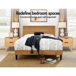 Scandinavian Two-Drawer Bedside Table in Wood