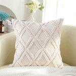 Beige Faux Fur Throw Pillow Covers - 18x18