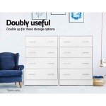 White 4-Drawer Tallboy Chest of Drawers