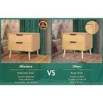 Scandinavian Two-Drawer Bedside Table in Wood