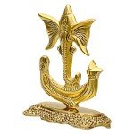 Modern Metal Ganesha Statue - 6.5 Inches
