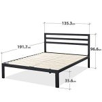 Zinus Mia Double Black Metal Bed Frame with Storage