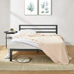 Zinus Mia Double Black Metal Bed Frame with Storage