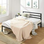 Zinus Mia Double Black Metal Bed Frame with Storage