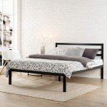 Zinus Mia Double Black Metal Bed Frame with Storage