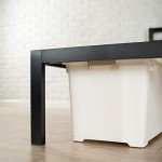 Zinus Mia Double Black Metal Bed Frame with Storage