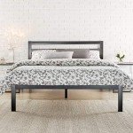 Zinus Mia Double Black Metal Bed Frame with Storage