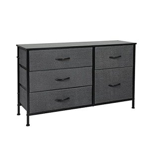 Stylish Dark Grey 5-Drawer Chest Organizer