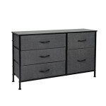 Stylish Dark Grey 5-Drawer Chest Organizer