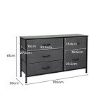 Stylish Dark Grey 5-Drawer Chest Organizer