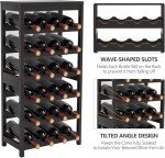 FoverOne 24-Bottle Bamboo Wine Rack and Shelf