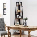 Industrial 5-Tier Corner Shelf with Metal Frame