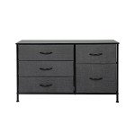 Stylish Dark Grey 5-Drawer Chest Organizer