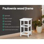 White Bedside Table Set of 2 with Drawers