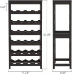 FoverOne 24-Bottle Bamboo Wine Rack and Shelf