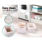 White Bedside Table Set of 2 with Drawers