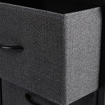 Stylish Dark Grey 5-Drawer Chest Organizer