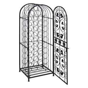 Stylish Metal Wine Rack - Holds 45 Bottles