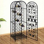 Stylish Metal Wine Rack - Holds 45 Bottles