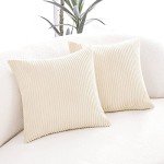 Striped Cushion Covers Set of 2, 45x45 CM
