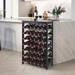 Bamboo 7-Tier Wine Rack with Table Top