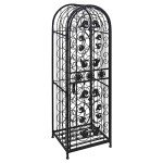 Stylish Metal Wine Rack - Holds 45 Bottles