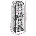Stylish Metal Wine Rack - Holds 45 Bottles