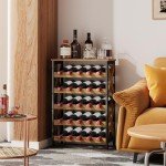 Rustic 5-Tier Freestanding Wine Rack Display