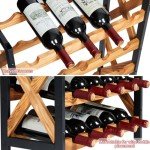 Rustic 5-Tier Freestanding Wine Rack Display