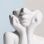 Modern Ceramic Face Vase for Home Decor