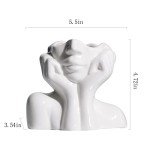 Modern Ceramic Face Vase for Home Decor