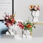 Modern Ceramic Face Vase for Home Decor