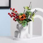Modern Ceramic Face Vase for Home Decor